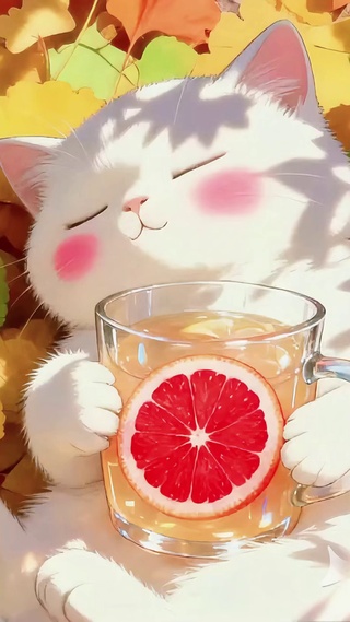 秋睡的喵-柚安逸了