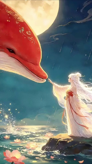 红海豚与少女