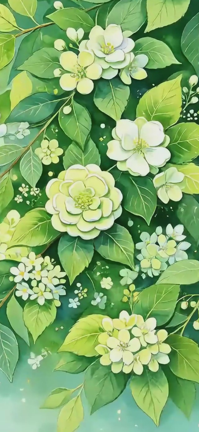 绿色花