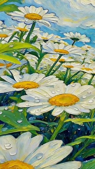 油画花朵