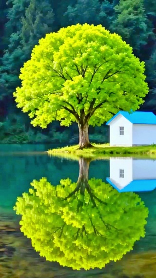 治愈湖边小屋4K