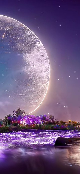 梦幻蓝*月亮唯美星河