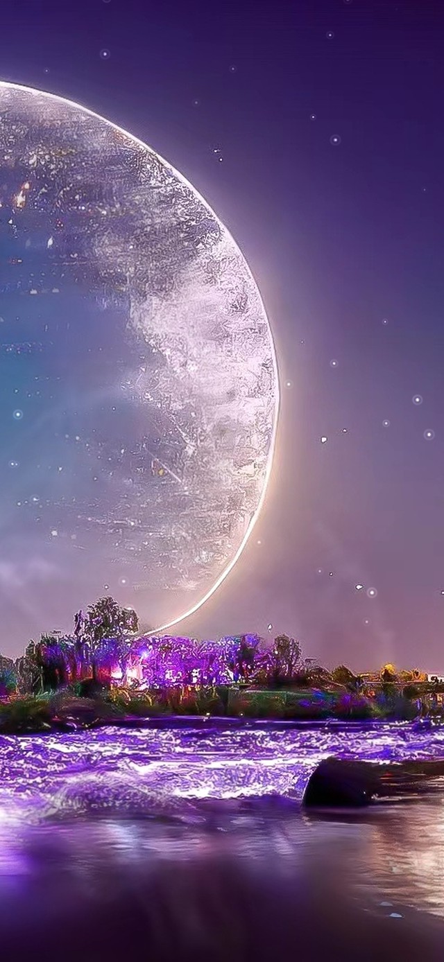 梦幻蓝*月亮唯美星河