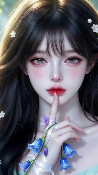 林间花海清纯美女