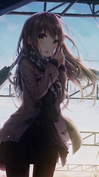 4k冬季清晨唯美地铁少女3d