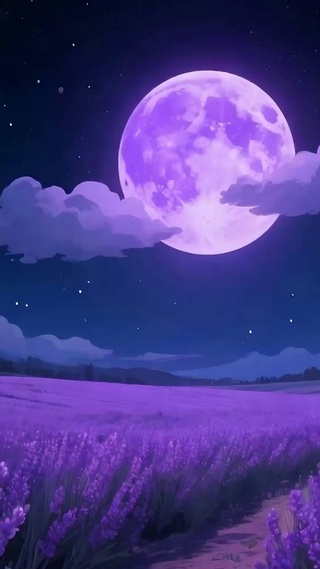 夜景星空树木