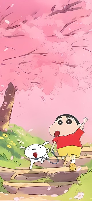 春天游玩的小新