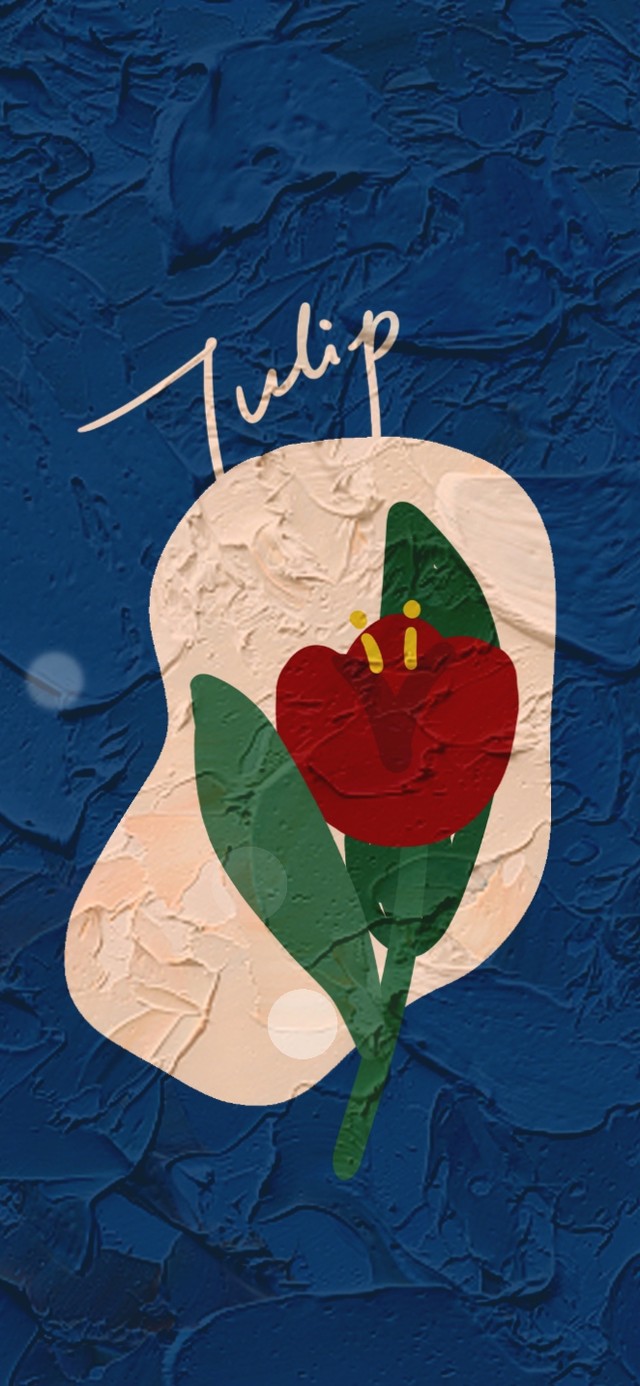 复古文艺 几何郁金香 跟手粒子