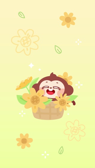 可爱温暖向日葵花