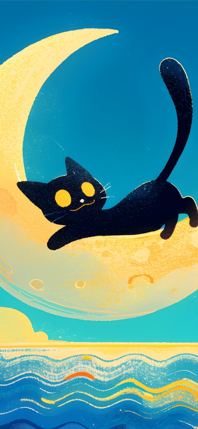 月亮小猫咪