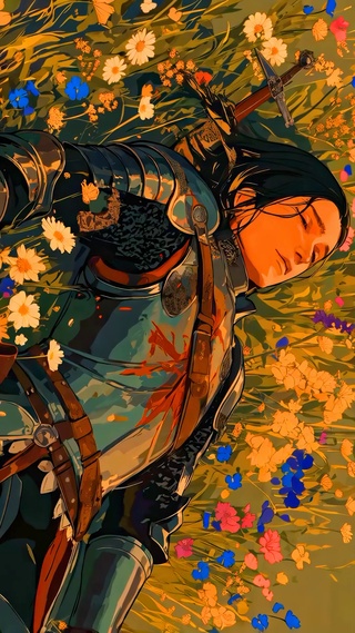 花海中的骑士