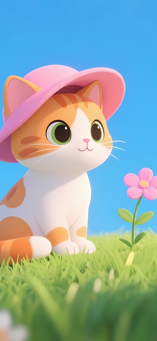 草地上可爱猫咪