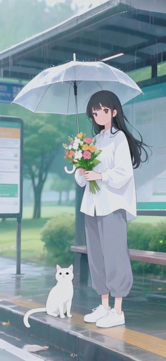 雨中少女