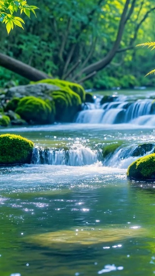 林间溪流