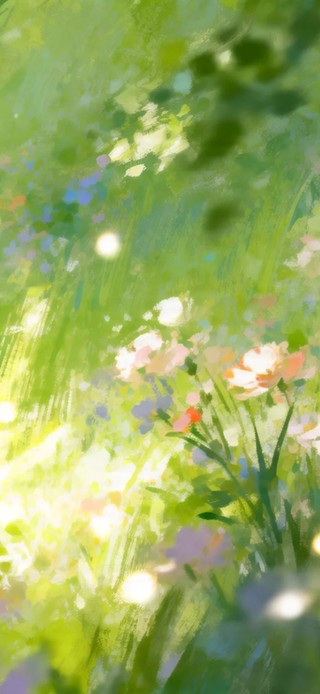 阳光下的青草地