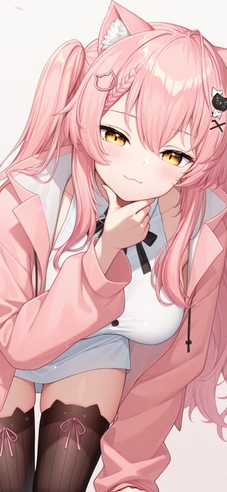 唯美粉发少女