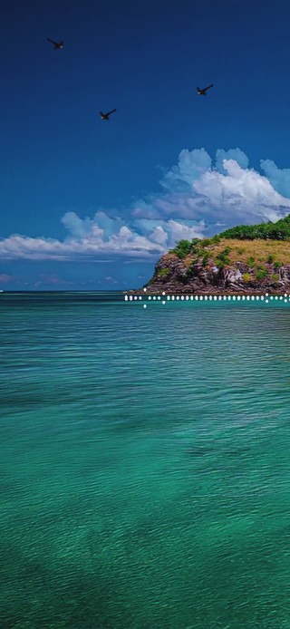 绿色护眼海景