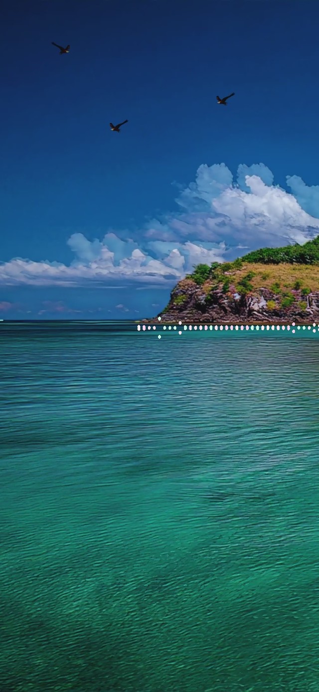 绿色护眼海景