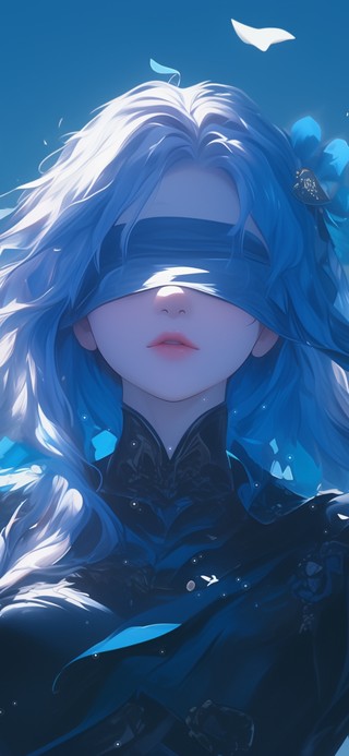 精致的蒙眼美女
