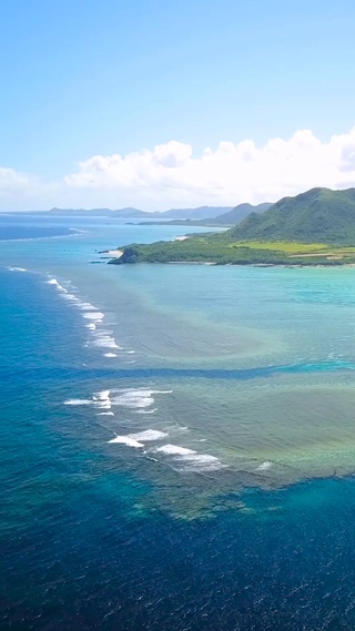 航拍美丽浅海