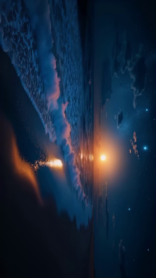 月光海浪