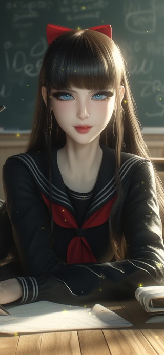 眉眼如画，带着清新脱俗的气质