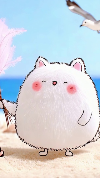 软萌团子的海滨时光