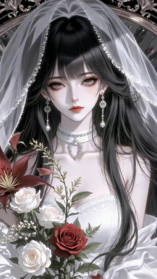 暗黑婚纱二次元美少女