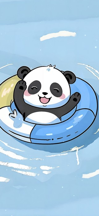 游泳小熊猫