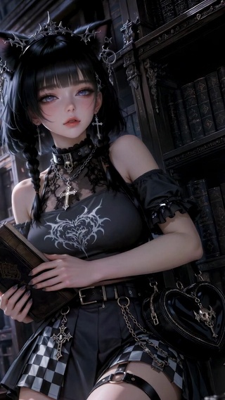 暗黑哥特风猫耳美少女