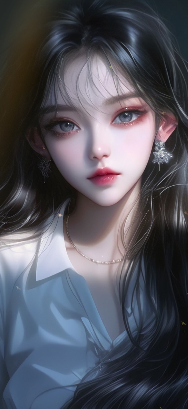 4K气质白衬衫美女