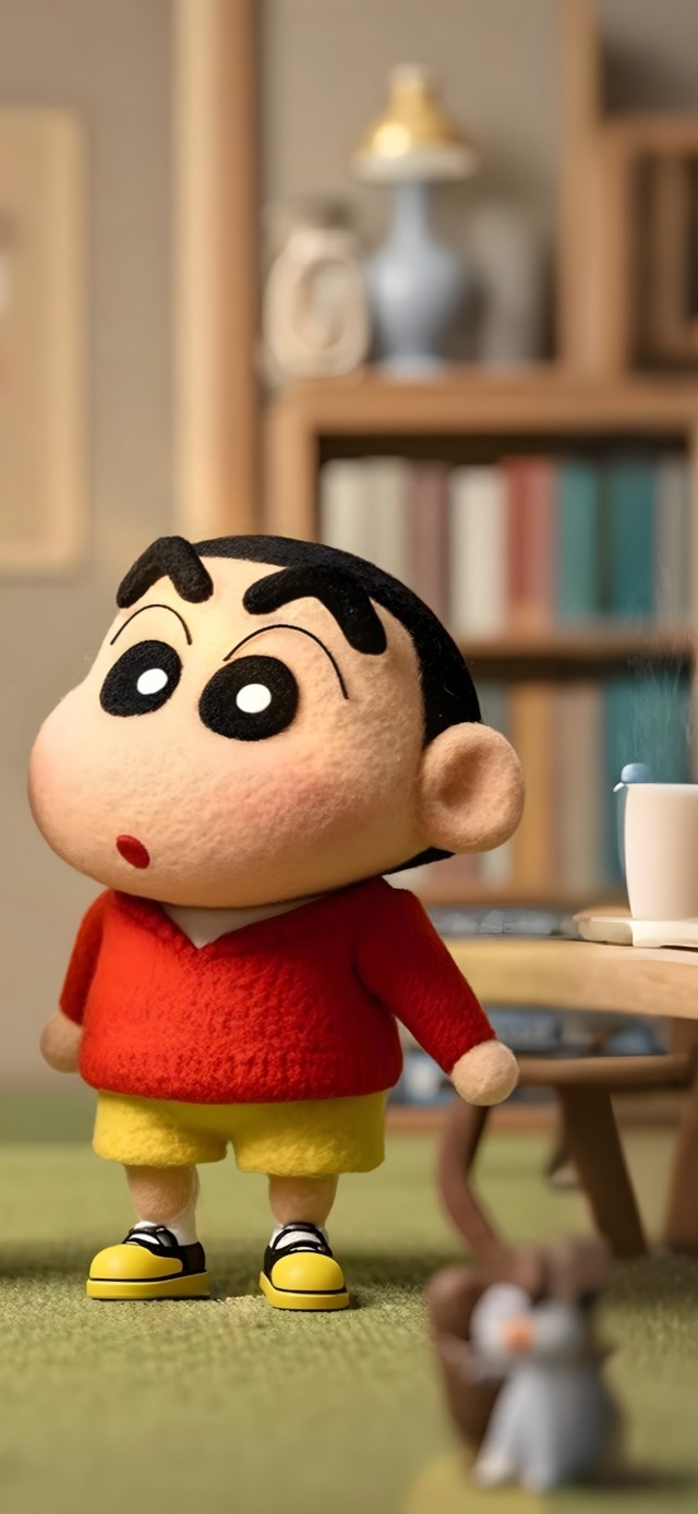 超可爱毛绒绒小新（带真实时间）