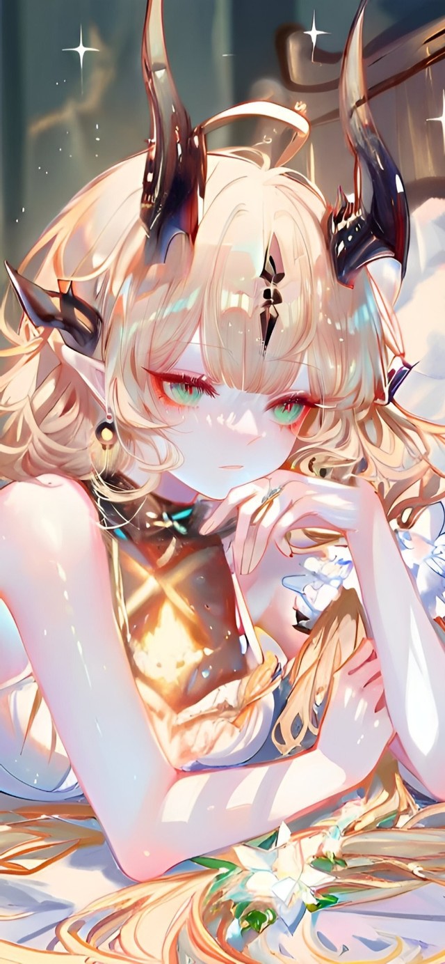 趴着的白丝少女-焰影苇草