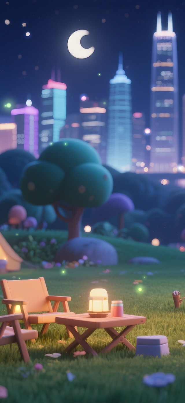 夏夜治愈氛围~星光下的露营