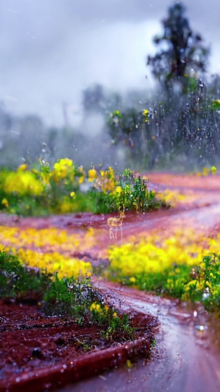 雪中小黄花