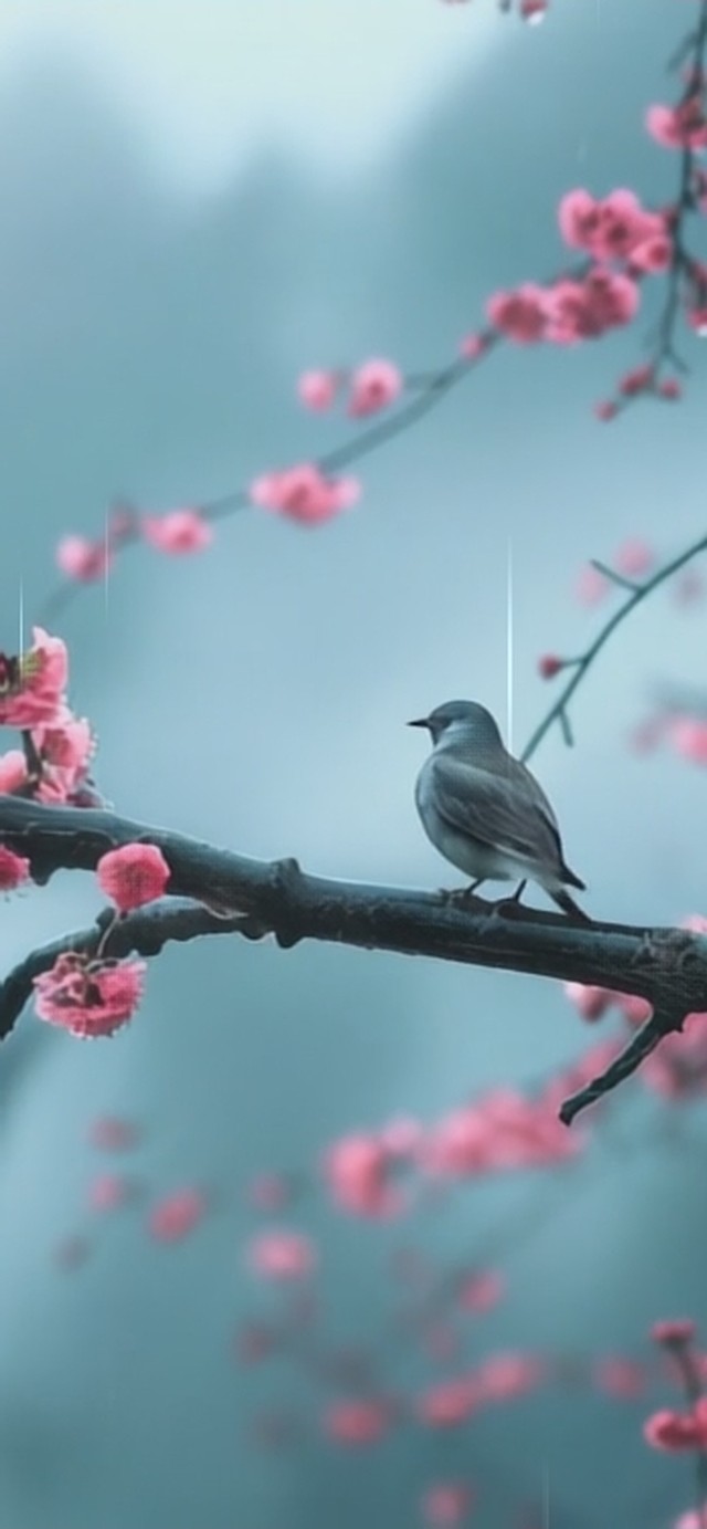 雨中小鸟