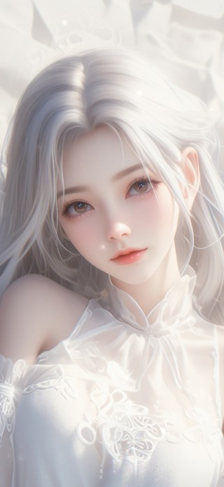 治愈白发美少女