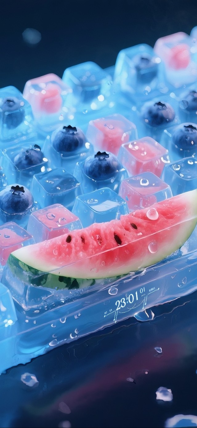冒冷气！冰爽蓝莓西瓜键盘~