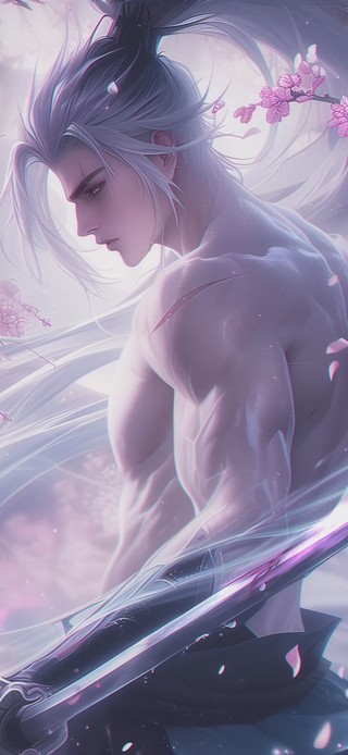 帅气白发少年
