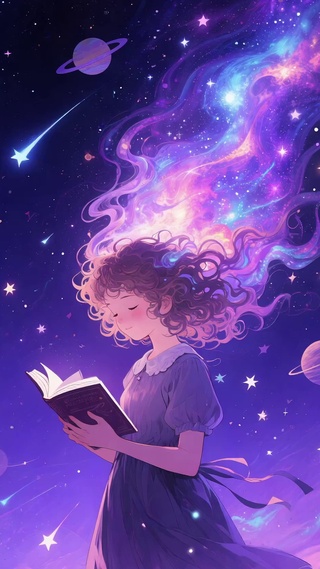紫色星空遐想
