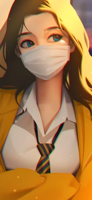 唯美漫画风地铁美女