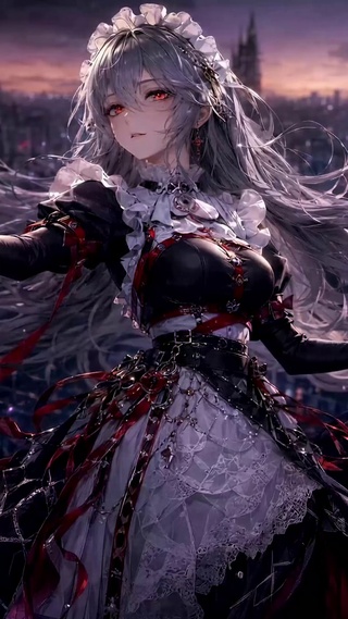 暗黑哥特风二次元女仆少女