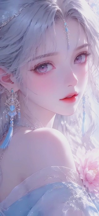樱花银发美女