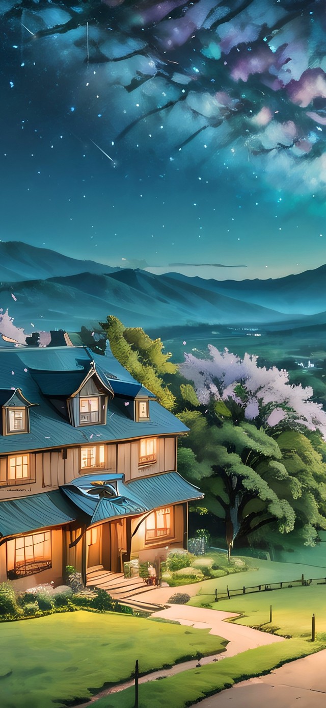 4k银河星空小镇