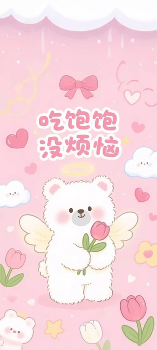 可爱，吃饱饱没烦恼