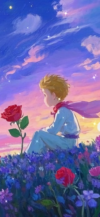  花漾壁纸|蓝紫星球前的小王子
