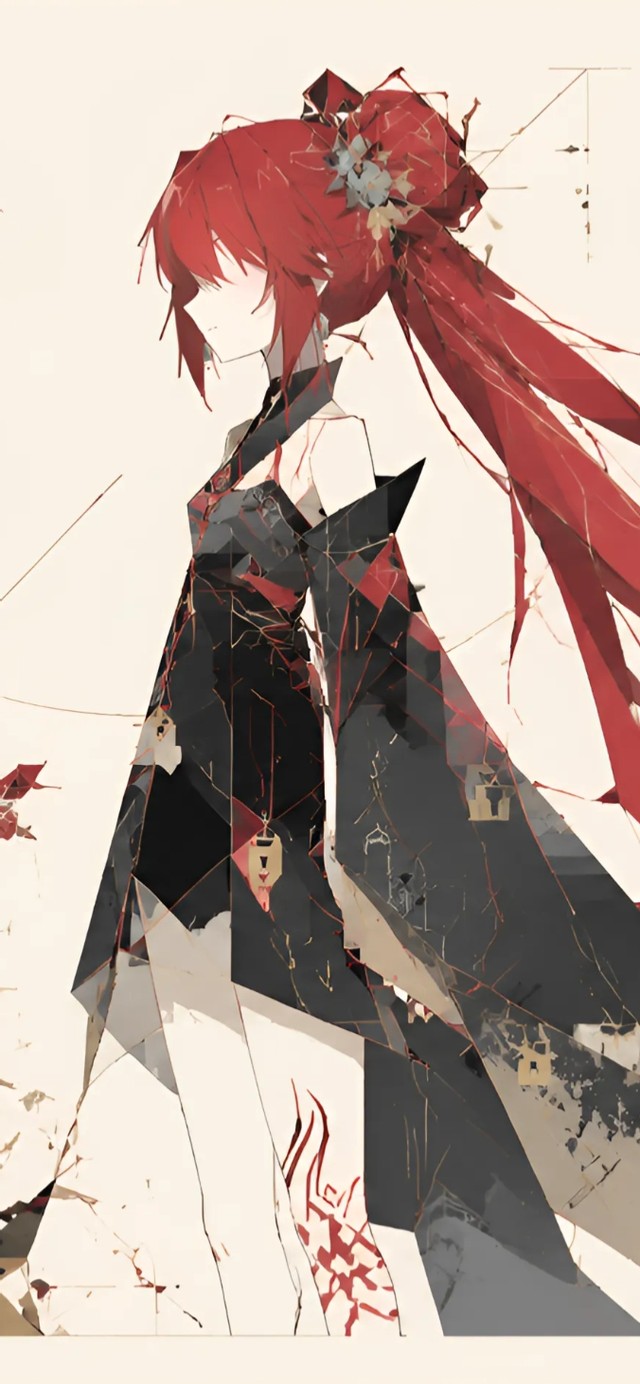 锁暝-4k几何抽象插画