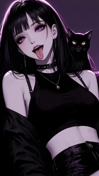 暗黑系少女和猫
