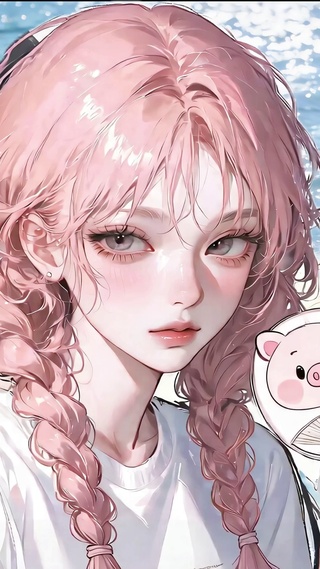 海边猪猪女孩