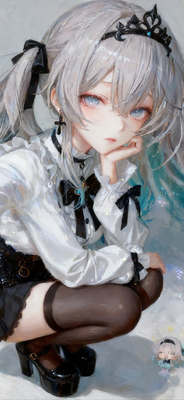 可爱短裙长发女孩